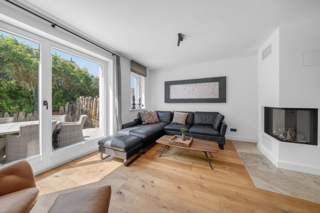 Wohnzimmer einer Ferienwohnung auf Sylt