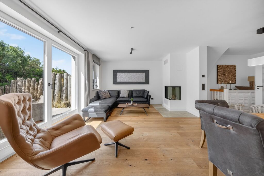 Wohnzimmer einer Ferienwohnung auf Sylt
