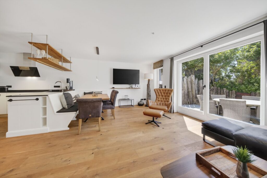 Wohnzimmer einer Ferienwohnung auf Sylt