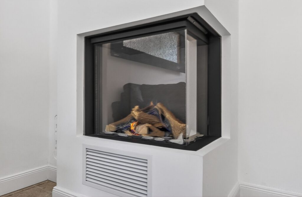 Kamin einer Ferienwohnung auf Sylt