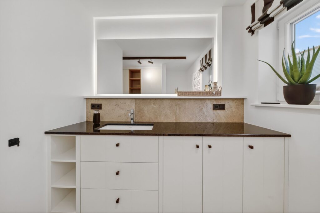 Küche einer Ferienwohnung auf Sylt