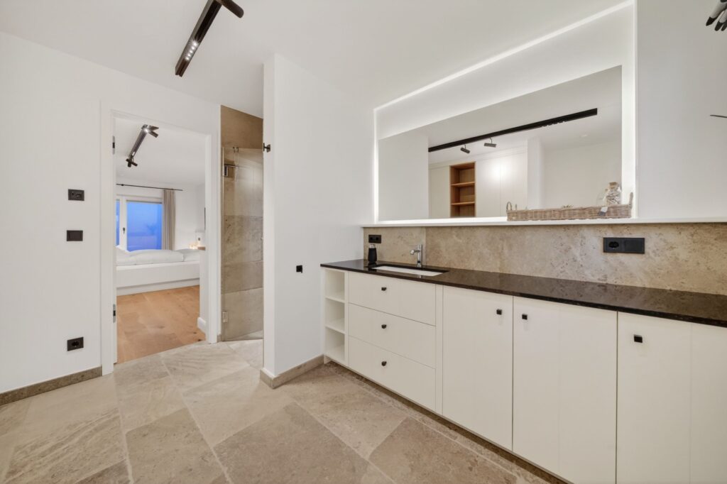Küche einer Ferienwohnung auf Sylt