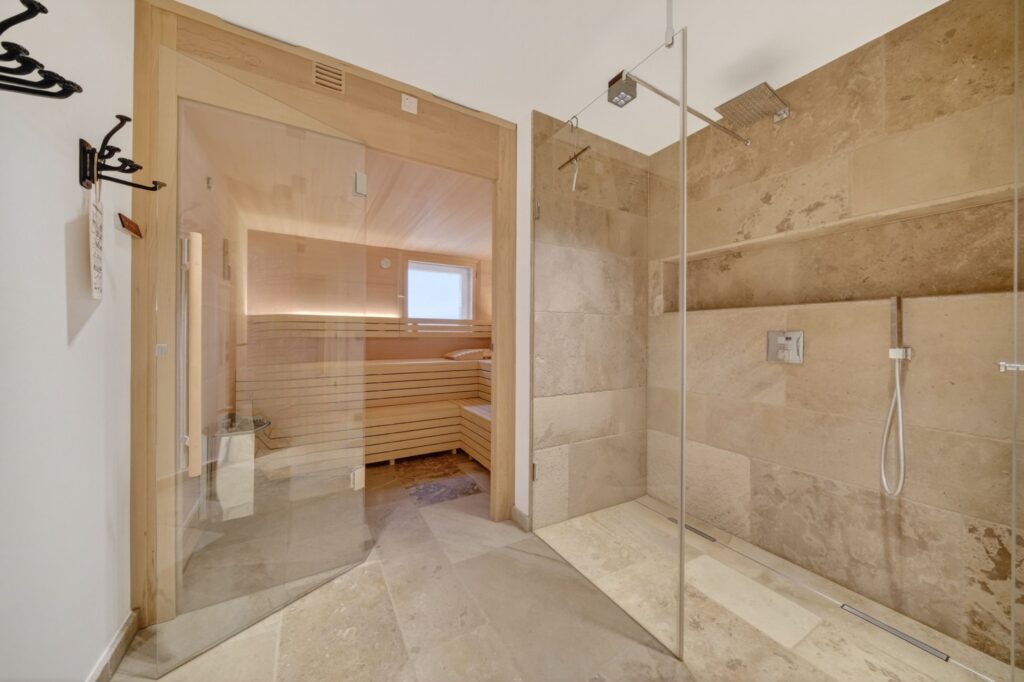 Sauna einer Ferienwohnung auf Sylt