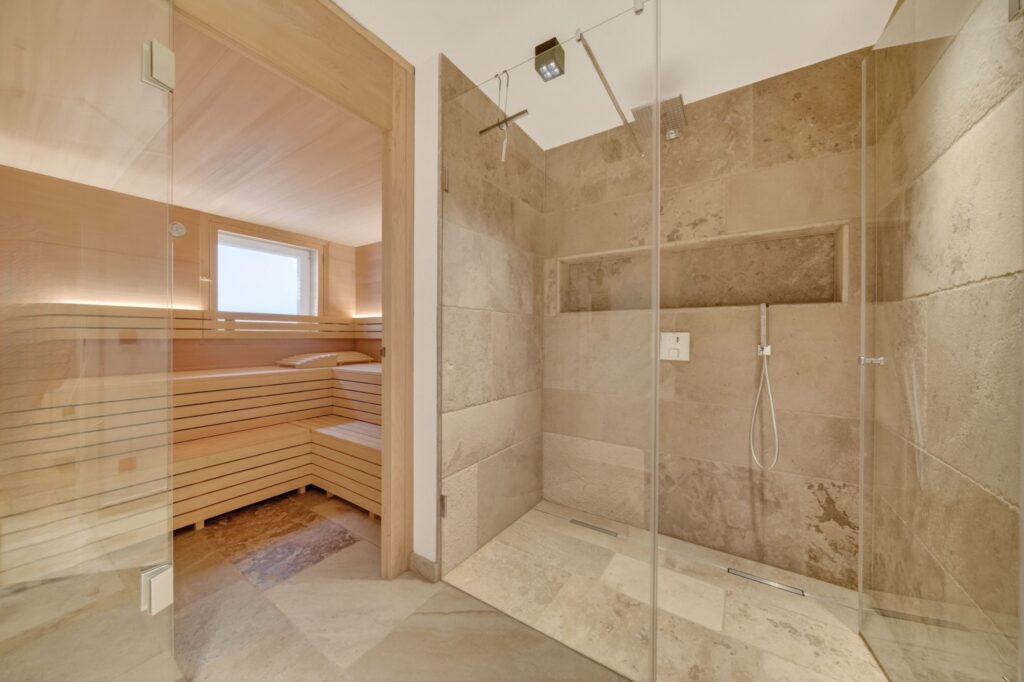 Sauna einer Ferienwohnung auf Sylt