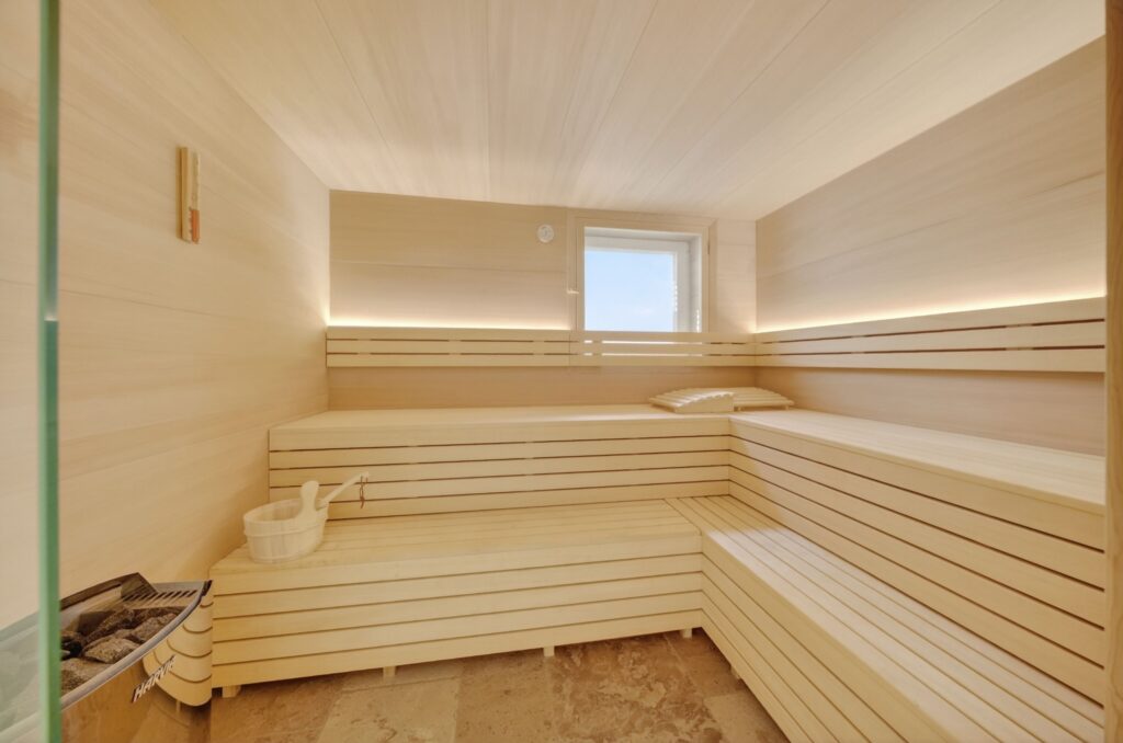 Sauna einer Ferienwohnung auf Sylt