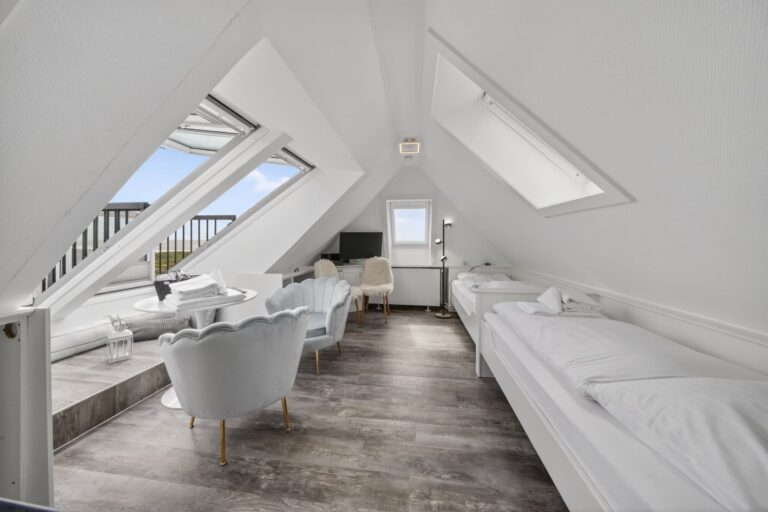 Schlafzimmer einer Ferienwohnung auf Sylt