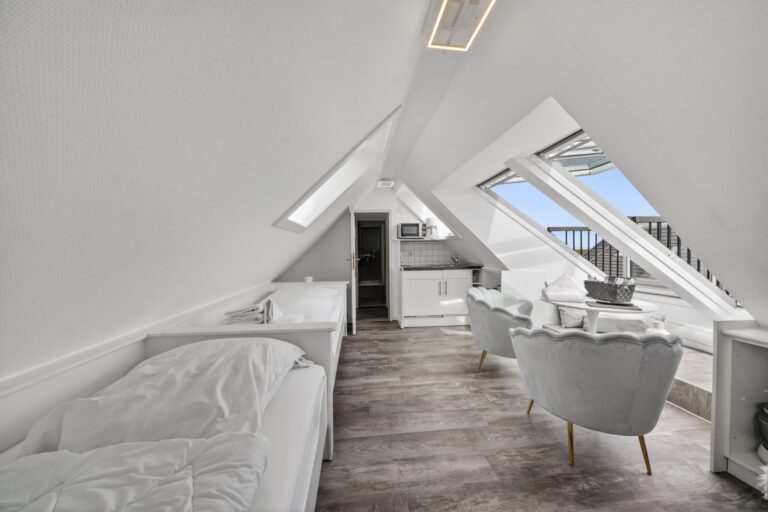 Schlafzimmer einer Ferienwohnung auf Sylt