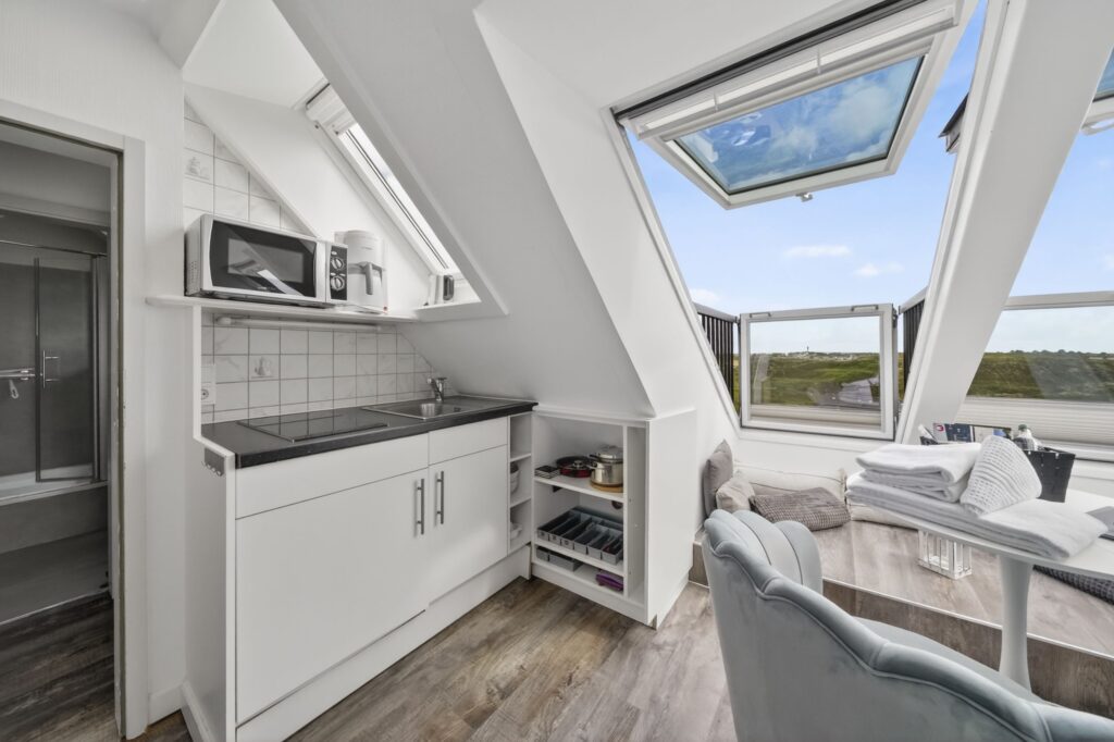 Küche einer Ferienwohnung auf Sylt