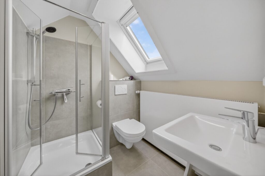 Badezimmer einer Ferienwohnung auf Sylt