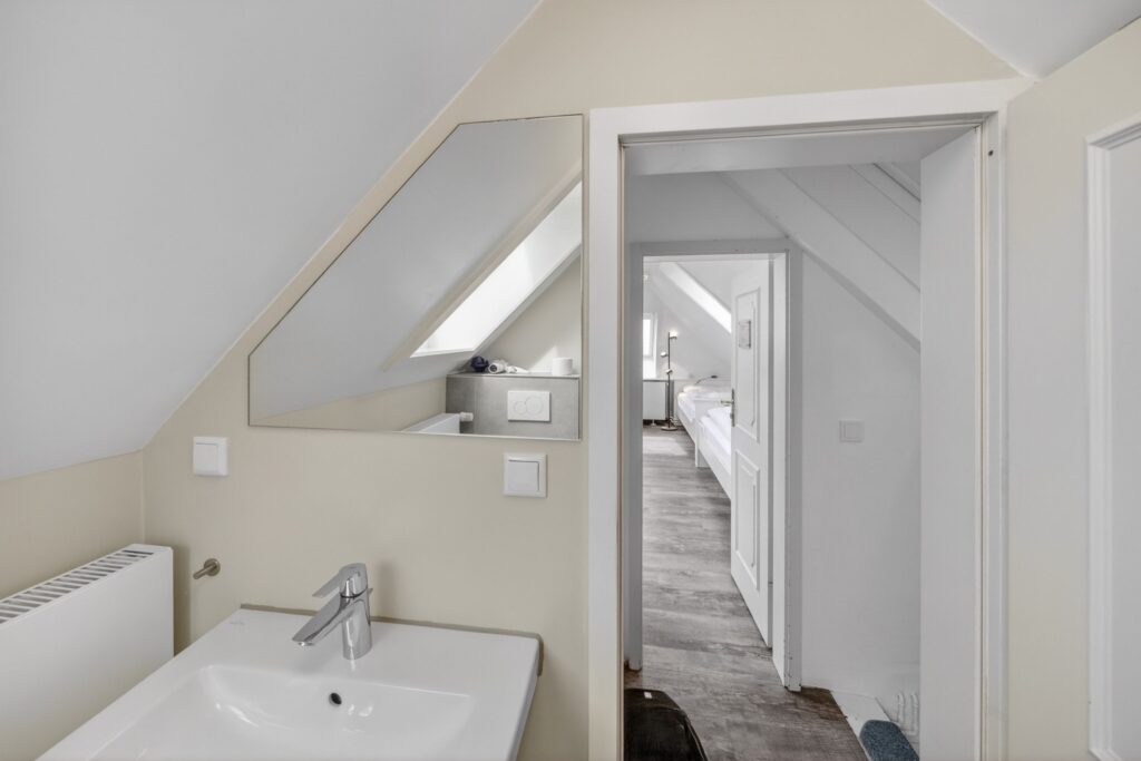 Badezimmer einer Ferienwohnung auf Sylt