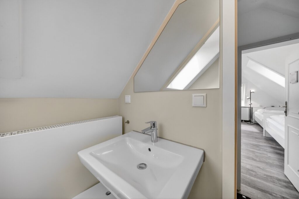 Badezimmer einer Ferienwohnung auf Sylt