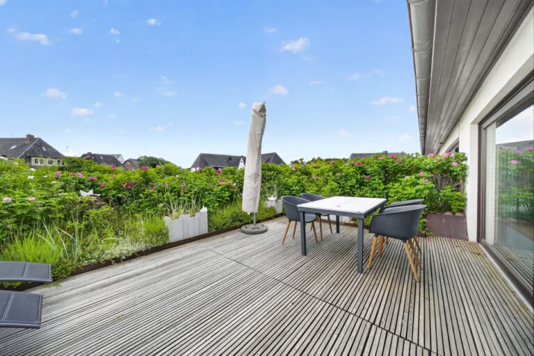 Terrasse einer Ferienwohnung auf Sylt