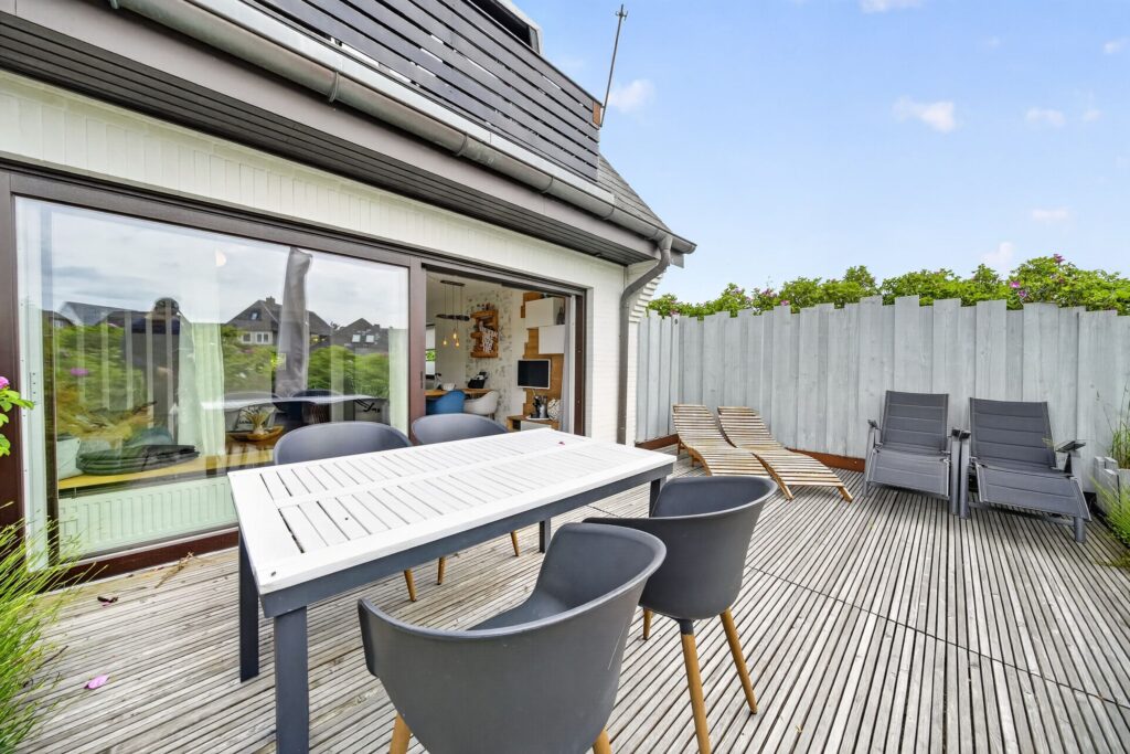 Terrasse einer Ferienwohnung auf Sylt