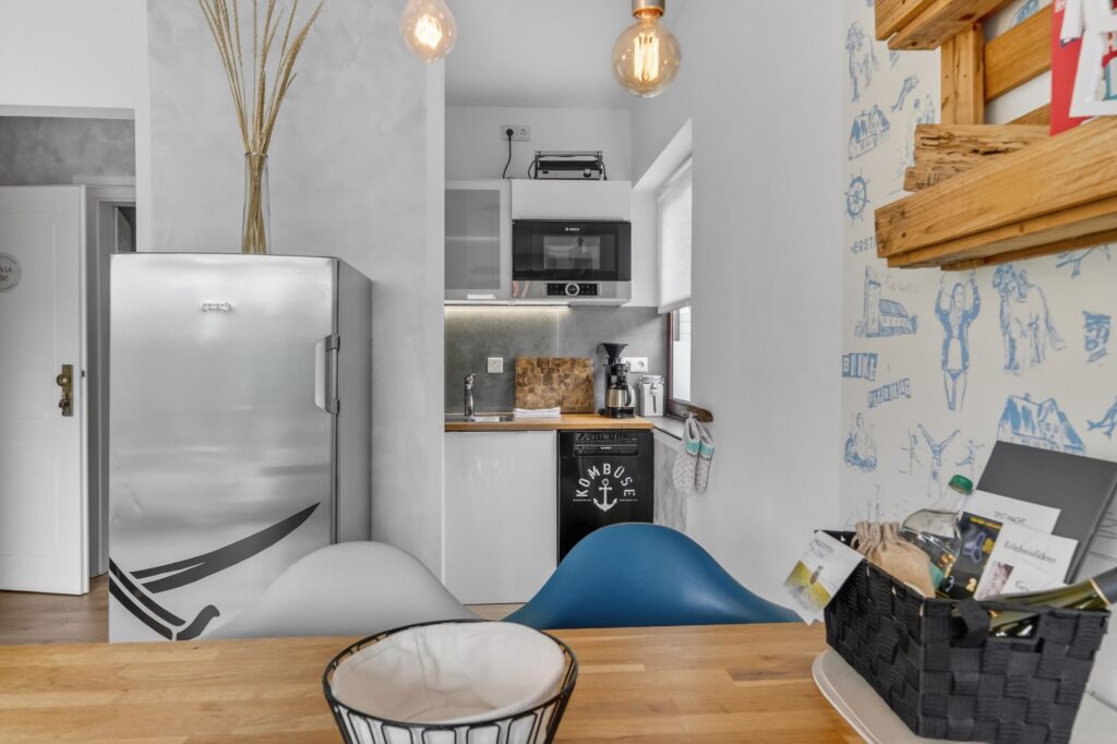 Küche einer Ferienwohnung auf Sylt