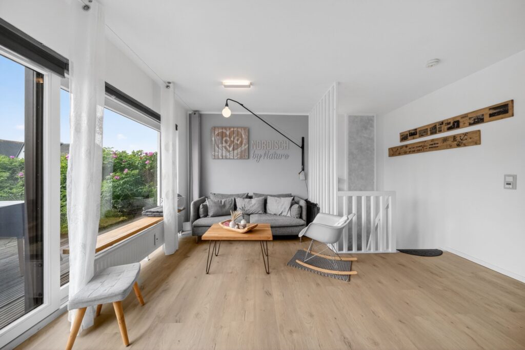 Wohnzimmer einer Ferienwohnung auf Sylt