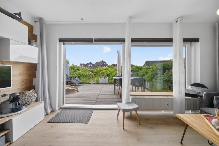 Wohnzimmer einer Ferienwohnung auf Sylt