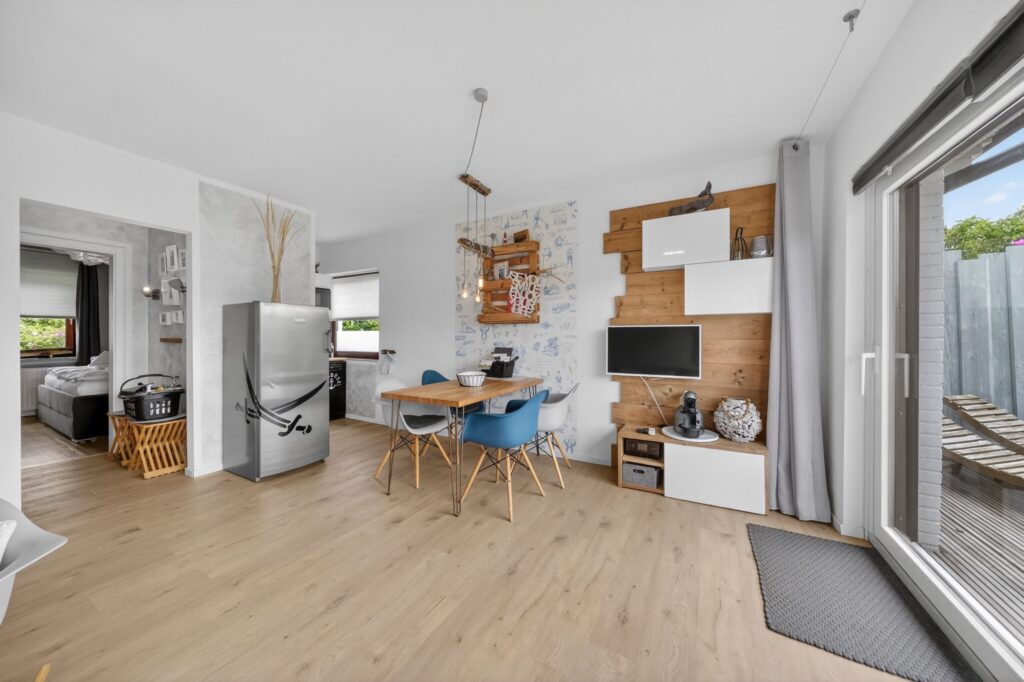 Wohnzimmer einer Ferienwohnung auf Sylt