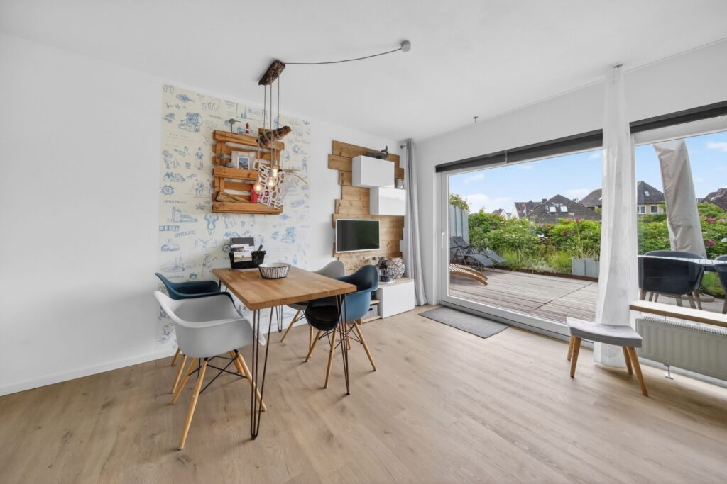 Wohnzimmer einer Ferienwohnung auf Sylt