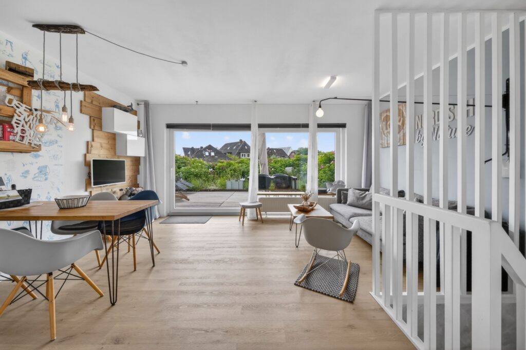 Wohnzimmer einer Ferienwohnung auf Sylt
