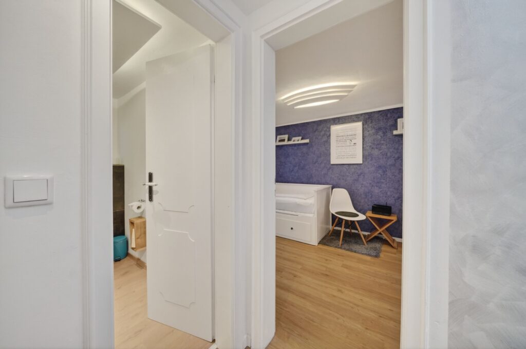 Schlafzimmer einer Ferienwohnung auf Sylt