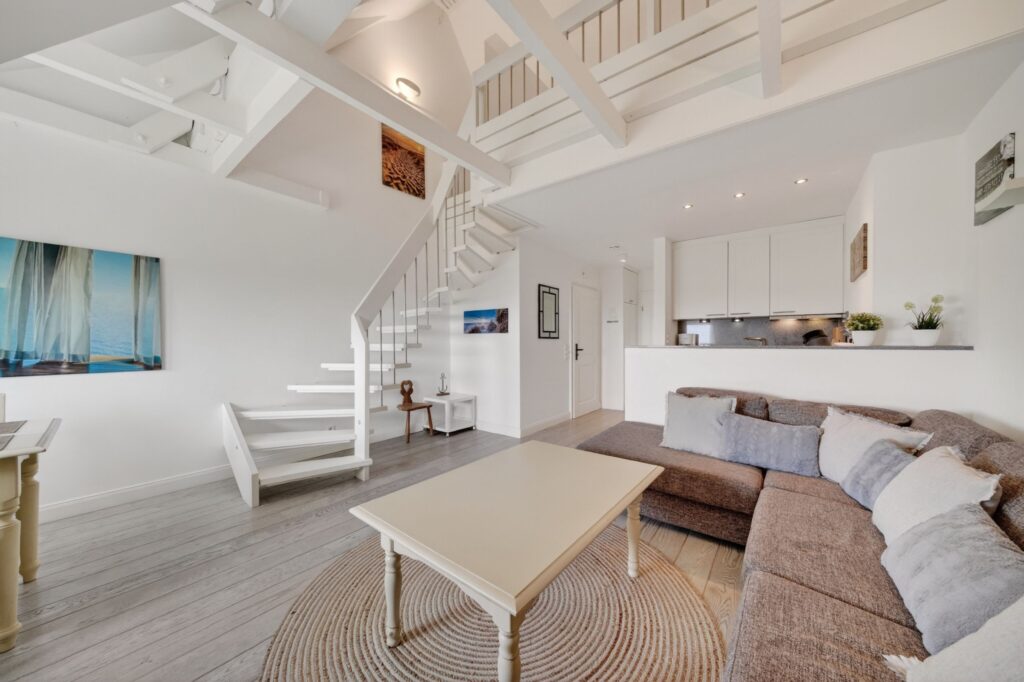 Wohnzimmer einer Ferienwohnung auf Sylt