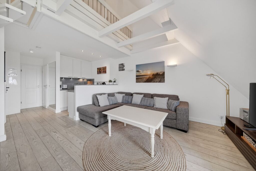 Wohnzimmer einer Ferienwohnung auf Sylt