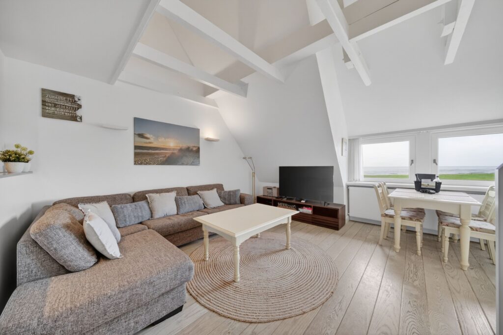 Wohnzimmer einer Ferienwohnung auf Sylt