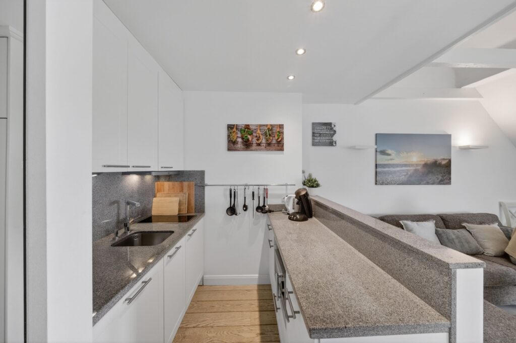 Küche einer Ferienwohnung auf Sylt