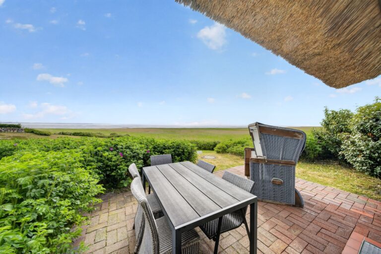 Terrasse einer Ferienwohnung auf Sylt