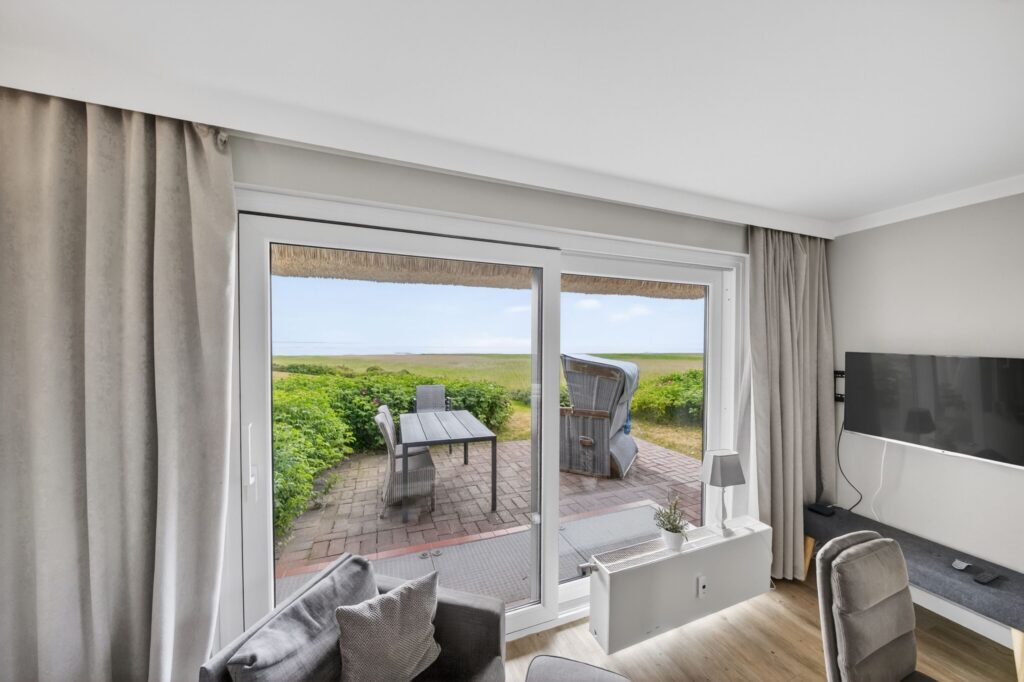 Wohnzimmer einer Ferienwohnung auf Sylt