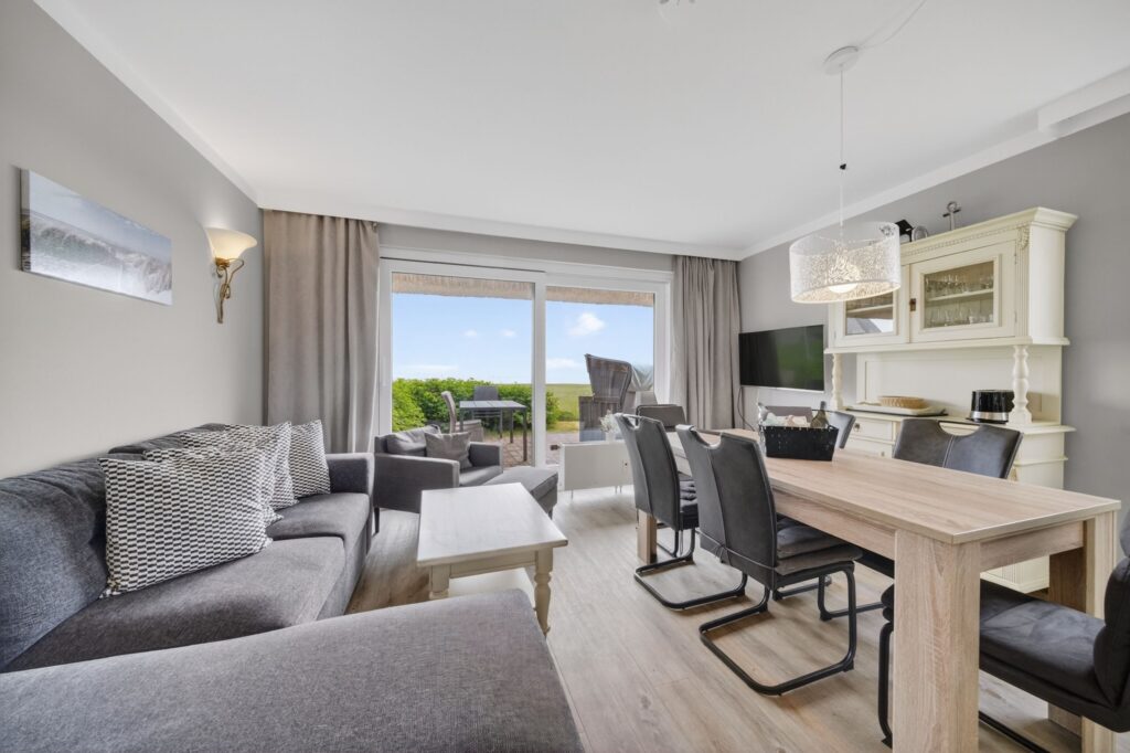 Wohnzimmer einer Ferienwohnung auf Sylt