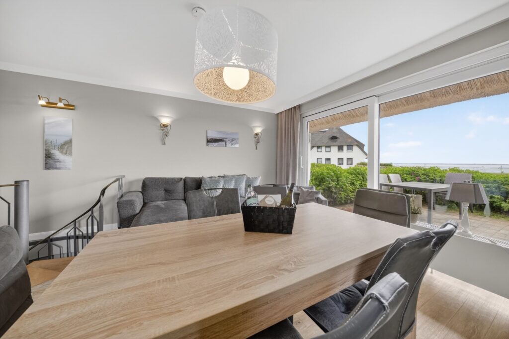Wohnzimmer einer Ferienwohnung auf Sylt
