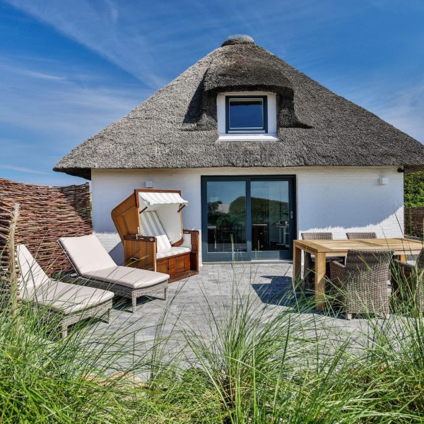 Terrasse einer Ferienwohnung auf Sylt